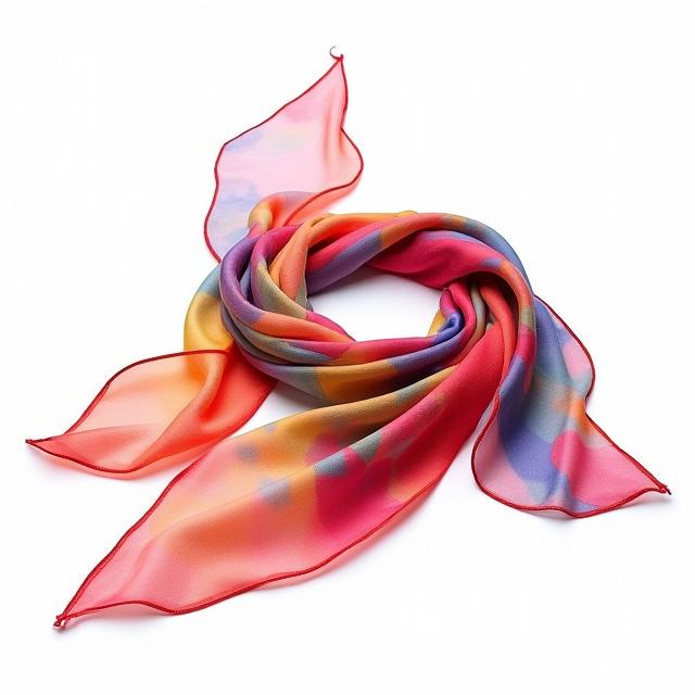 Foulard en soie coloré.